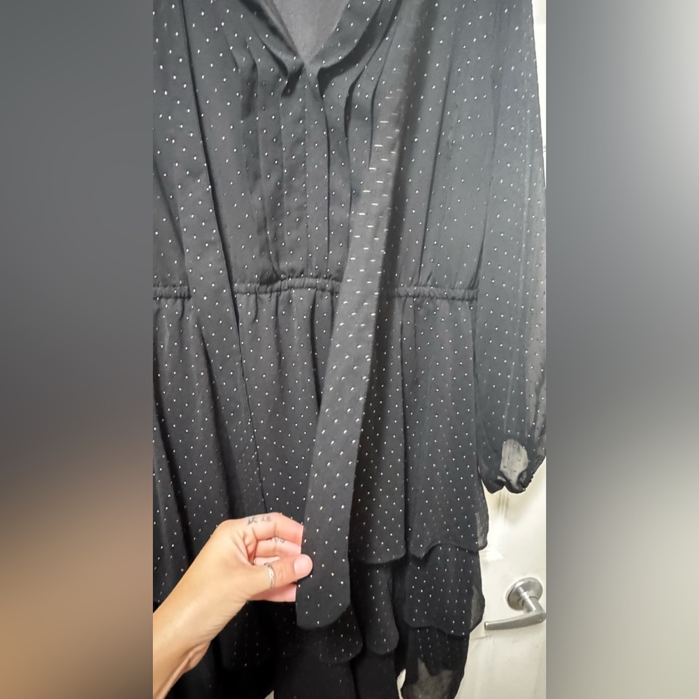Lane Bryant Black Polka Dot Dress - Picture 7 of 9